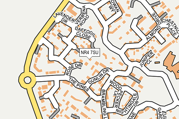 NR4 7SU map - OS OpenMap – Local (Ordnance Survey)