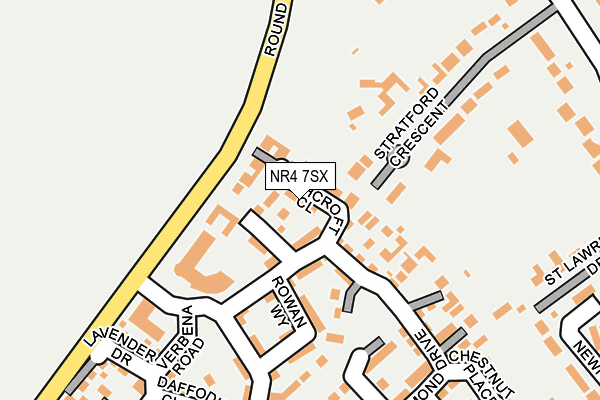 NR4 7SX map - OS OpenMap – Local (Ordnance Survey)
