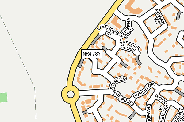 NR4 7SY map - OS OpenMap – Local (Ordnance Survey)
