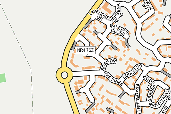 NR4 7SZ map - OS OpenMap – Local (Ordnance Survey)