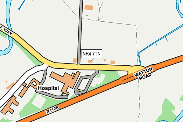 NR4 7TN map - OS OpenMap – Local (Ordnance Survey)