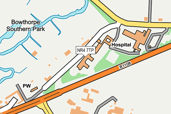NR4 7TP map - OS OpenMap – Local (Ordnance Survey)