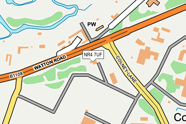 NR4 7UF map - OS OpenMap – Local (Ordnance Survey)