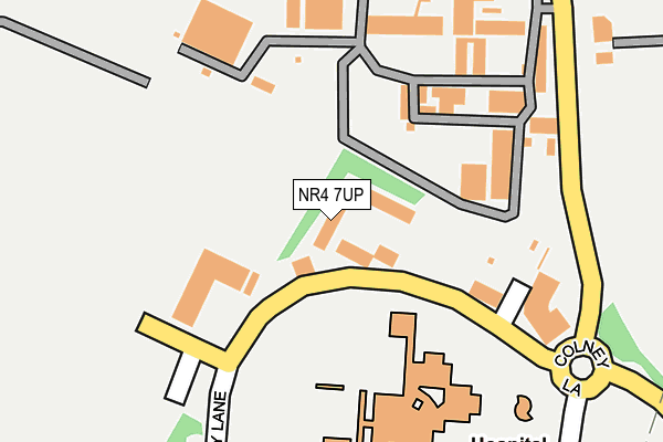 NR4 7UP map - OS OpenMap – Local (Ordnance Survey)