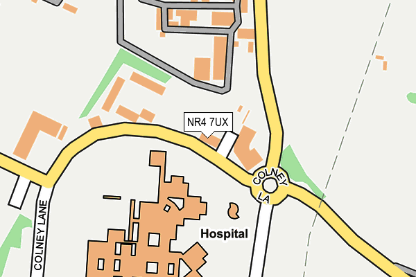 NR4 7UX map - OS OpenMap – Local (Ordnance Survey)
