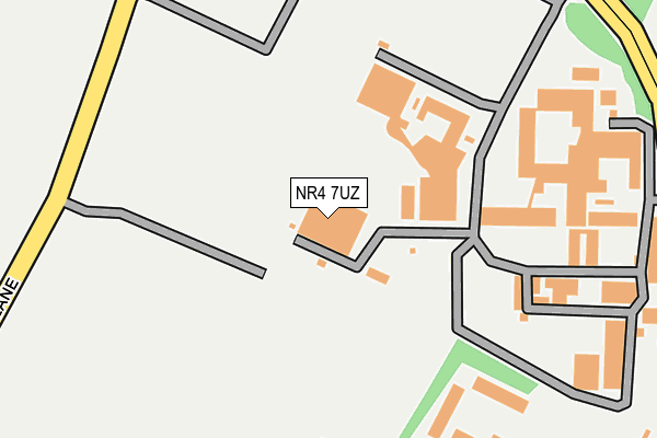 NR4 7UZ map - OS OpenMap – Local (Ordnance Survey)