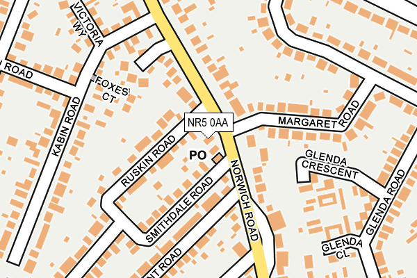 NR5 0AA map - OS OpenMap – Local (Ordnance Survey)