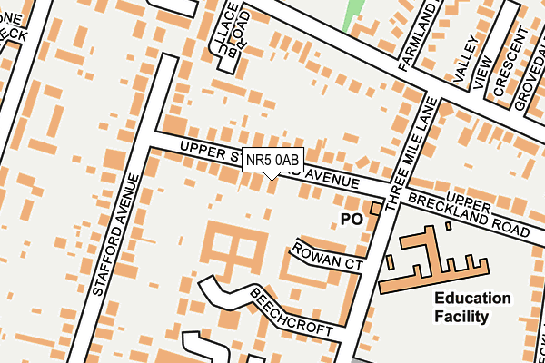 NR5 0AB map - OS OpenMap – Local (Ordnance Survey)