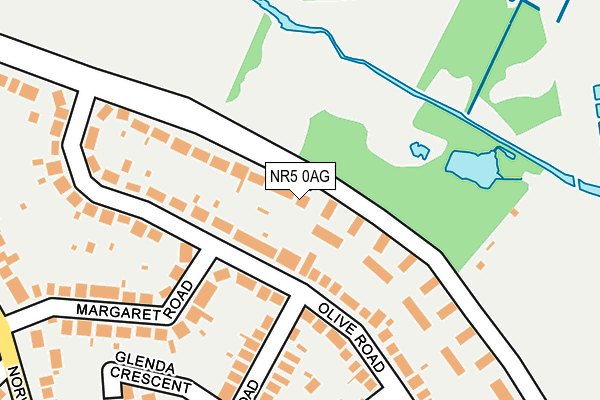 NR5 0AG map - OS OpenMap – Local (Ordnance Survey)