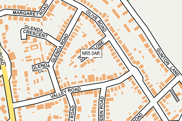 NR5 0AR map - OS OpenMap – Local (Ordnance Survey)