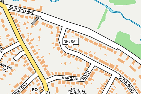 NR5 0AT map - OS OpenMap – Local (Ordnance Survey)