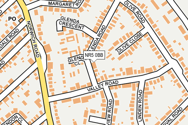 NR5 0BB map - OS OpenMap – Local (Ordnance Survey)