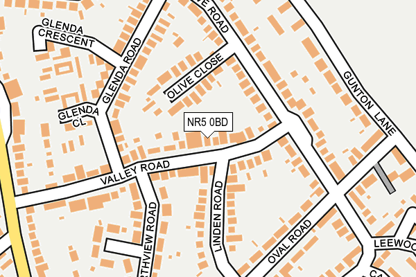 NR5 0BD map - OS OpenMap – Local (Ordnance Survey)