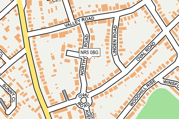 NR5 0BG map - OS OpenMap – Local (Ordnance Survey)