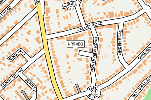 NR5 0BQ map - OS OpenMap – Local (Ordnance Survey)