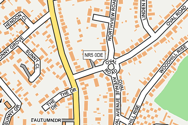 NR5 0DE map - OS OpenMap – Local (Ordnance Survey)