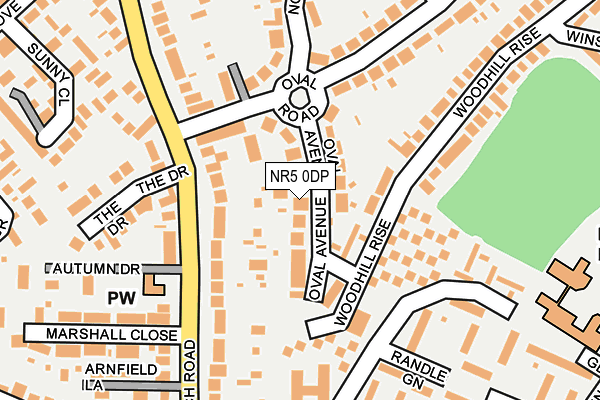 NR5 0DP map - OS OpenMap – Local (Ordnance Survey)