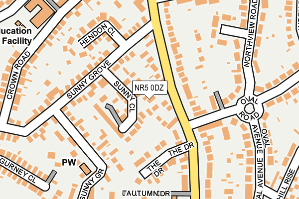 NR5 0DZ map - OS OpenMap – Local (Ordnance Survey)