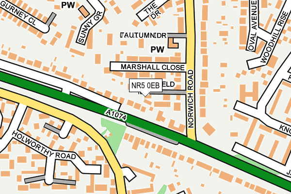 NR5 0EB map - OS OpenMap – Local (Ordnance Survey)
