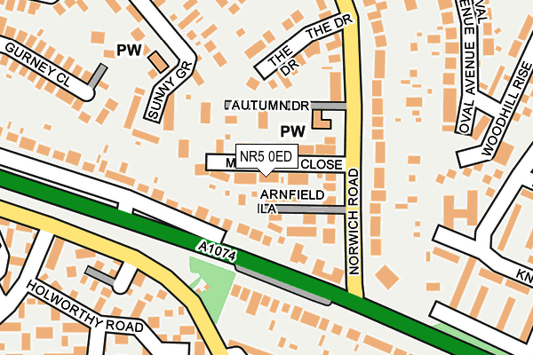 NR5 0ED map - OS OpenMap – Local (Ordnance Survey)