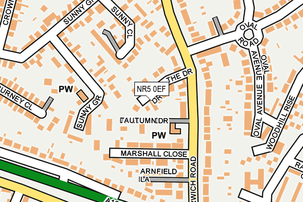 NR5 0EF map - OS OpenMap – Local (Ordnance Survey)