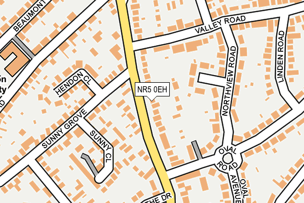 NR5 0EH map - OS OpenMap – Local (Ordnance Survey)