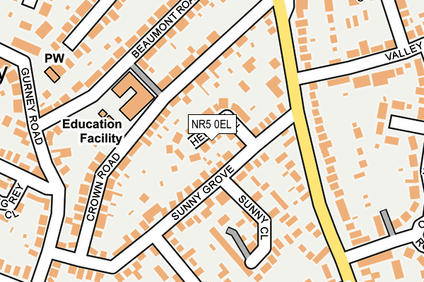NR5 0EL map - OS OpenMap – Local (Ordnance Survey)