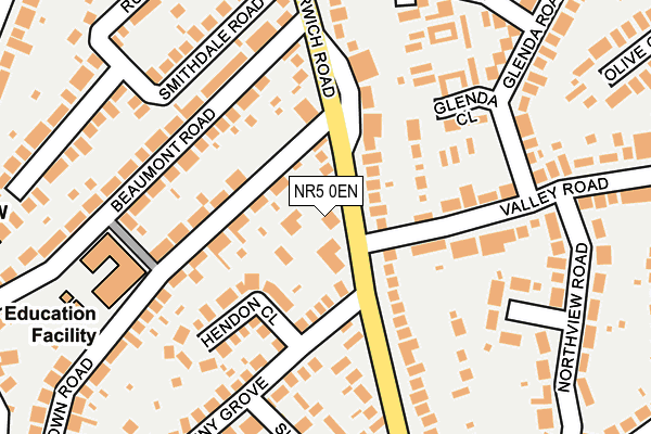 NR5 0EN map - OS OpenMap – Local (Ordnance Survey)