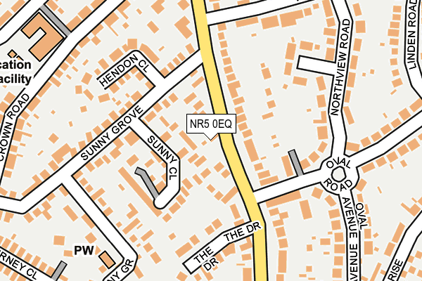 NR5 0EQ map - OS OpenMap – Local (Ordnance Survey)