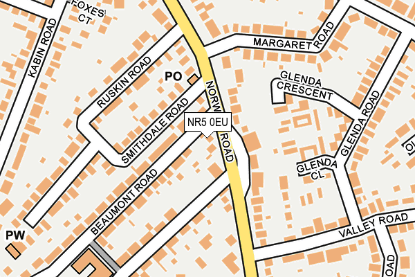 NR5 0EU map - OS OpenMap – Local (Ordnance Survey)