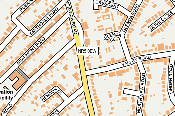 NR5 0EW map - OS OpenMap – Local (Ordnance Survey)