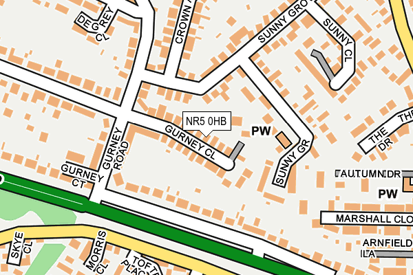 NR5 0HB map - OS OpenMap – Local (Ordnance Survey)