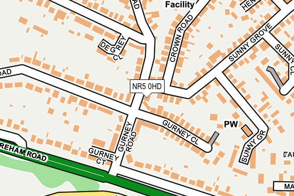 NR5 0HD map - OS OpenMap – Local (Ordnance Survey)