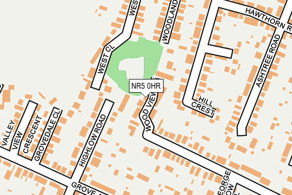 NR5 0HR map - OS OpenMap – Local (Ordnance Survey)