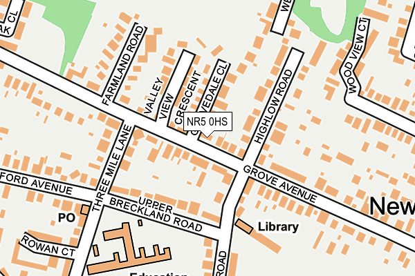 NR5 0HS map - OS OpenMap – Local (Ordnance Survey)