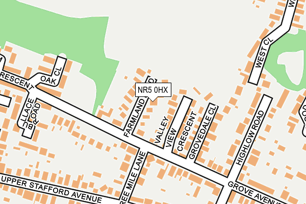 NR5 0HX map - OS OpenMap – Local (Ordnance Survey)