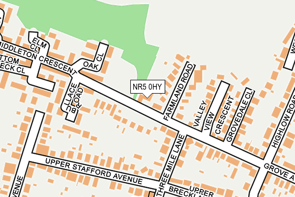 NR5 0HY map - OS OpenMap – Local (Ordnance Survey)