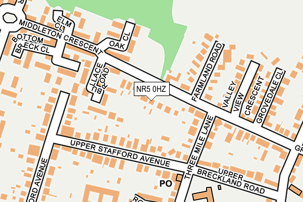 NR5 0HZ map - OS OpenMap – Local (Ordnance Survey)