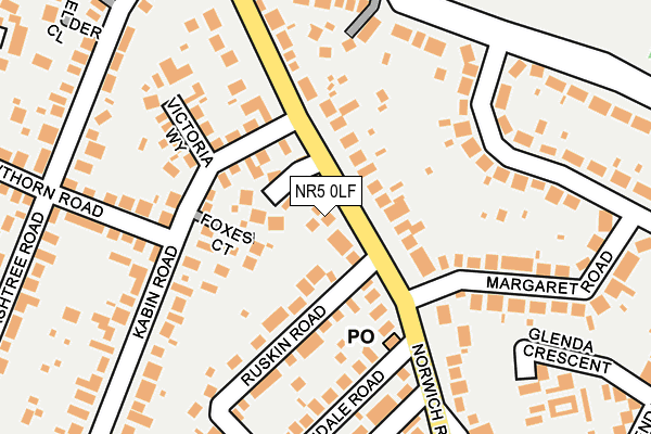 NR5 0LF map - OS OpenMap – Local (Ordnance Survey)
