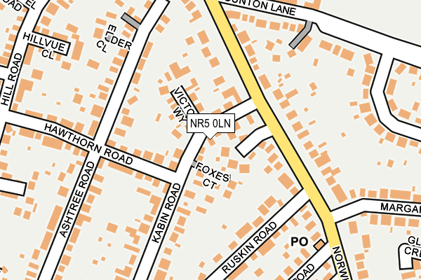 NR5 0LN map - OS OpenMap – Local (Ordnance Survey)