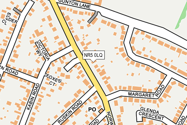 NR5 0LQ map - OS OpenMap – Local (Ordnance Survey)