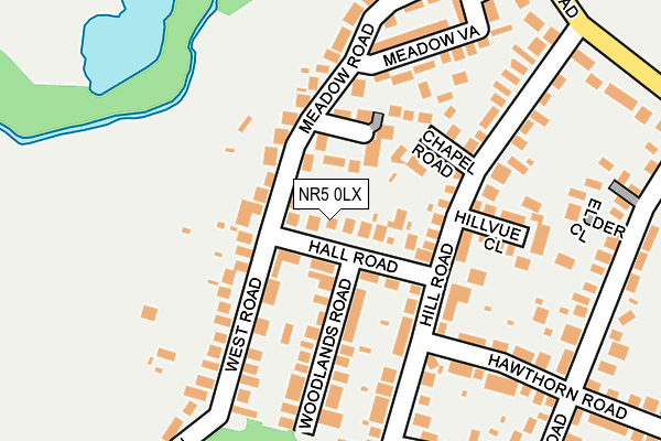 NR5 0LX map - OS OpenMap – Local (Ordnance Survey)