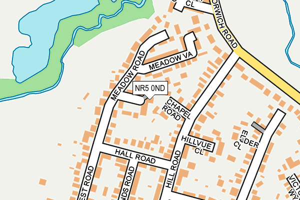 NR5 0ND map - OS OpenMap – Local (Ordnance Survey)