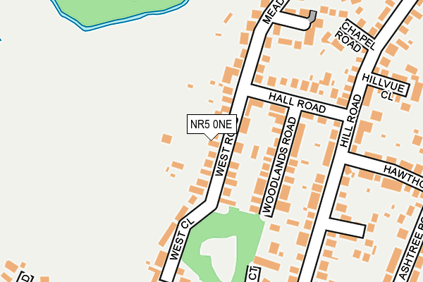 NR5 0NE map - OS OpenMap – Local (Ordnance Survey)
