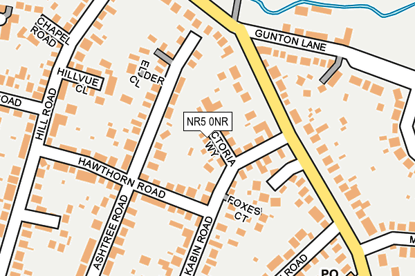 NR5 0NR map - OS OpenMap – Local (Ordnance Survey)