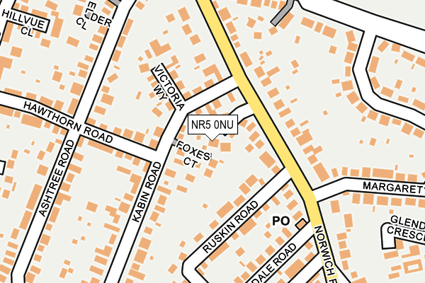 NR5 0NU map - OS OpenMap – Local (Ordnance Survey)