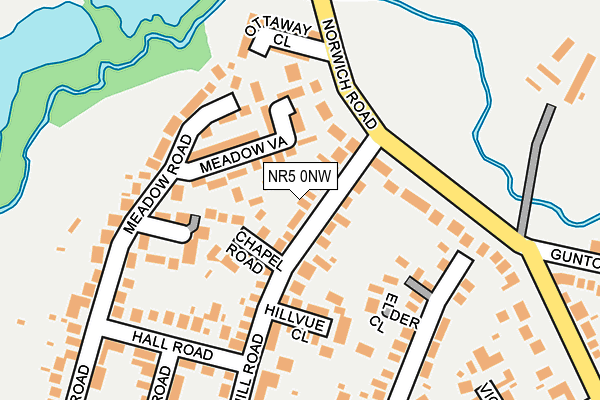 NR5 0NW map - OS OpenMap – Local (Ordnance Survey)
