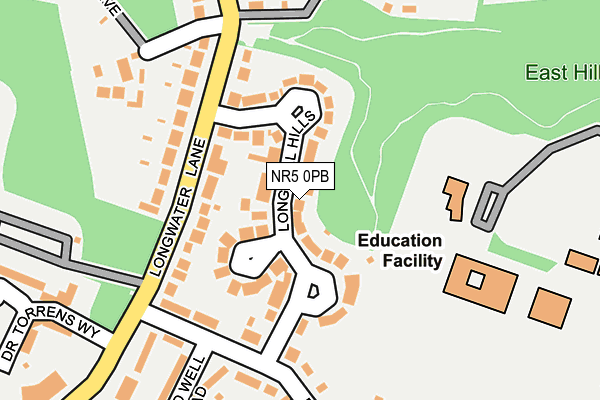 NR5 0PB map - OS OpenMap – Local (Ordnance Survey)
