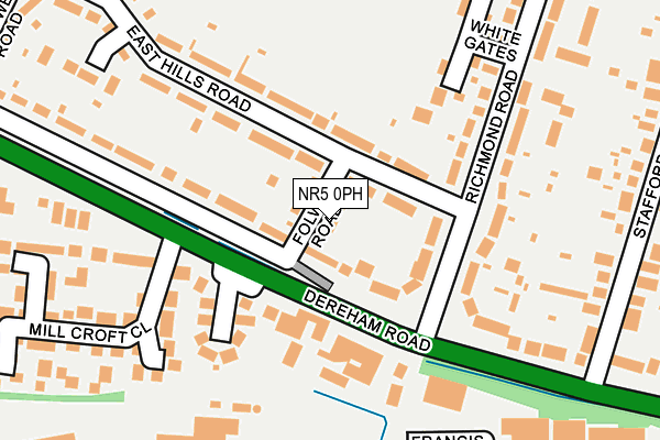 NR5 0PH map - OS OpenMap – Local (Ordnance Survey)
