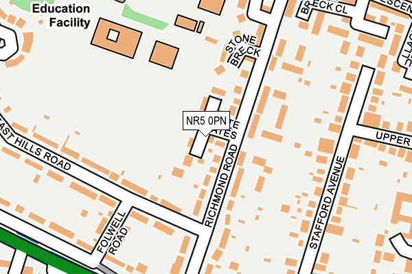 NR5 0PN map - OS OpenMap – Local (Ordnance Survey)